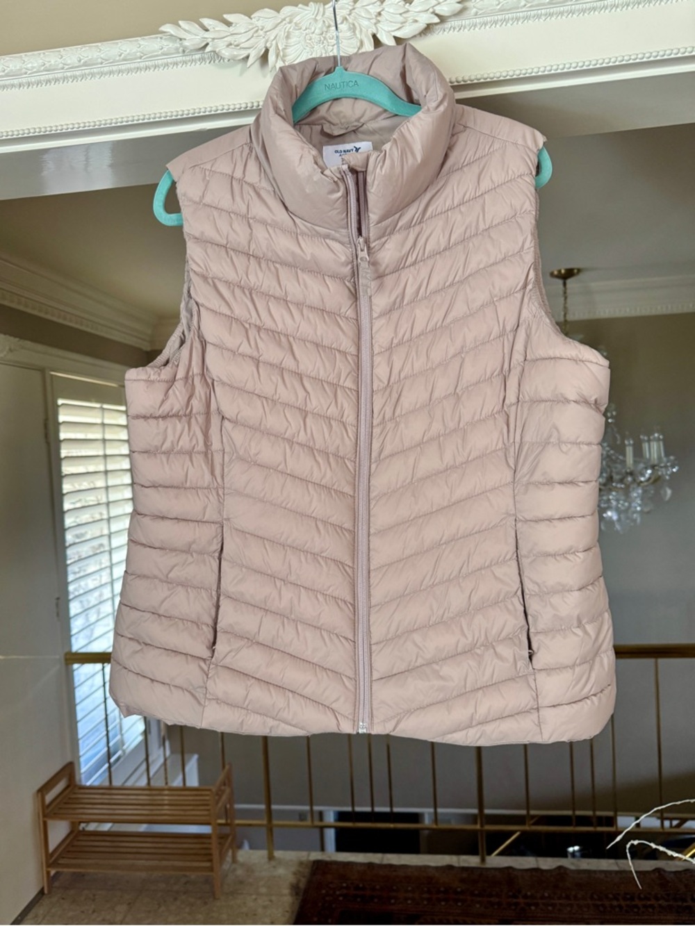 Old Navy Light Blush Quilted Packable Vest